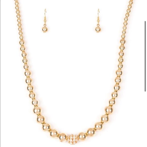 Jewelry - Gold Rhinestones Necklace